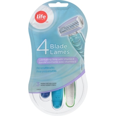 Life Brand Women's 4 Blade Disposable Razors for Sensitive Skin 3 ea, $2.33/1ea