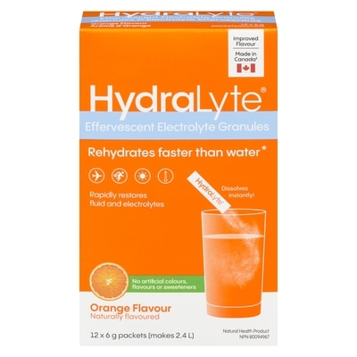 Hydralyte Electrolyte Powder Orange Flavour 12x6.0 g, $1.58/1ea