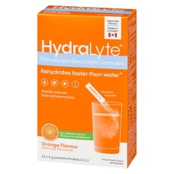 Hydralyte Electrolyte Powder Orange Flavour - 12x6.0 g | Zehrs