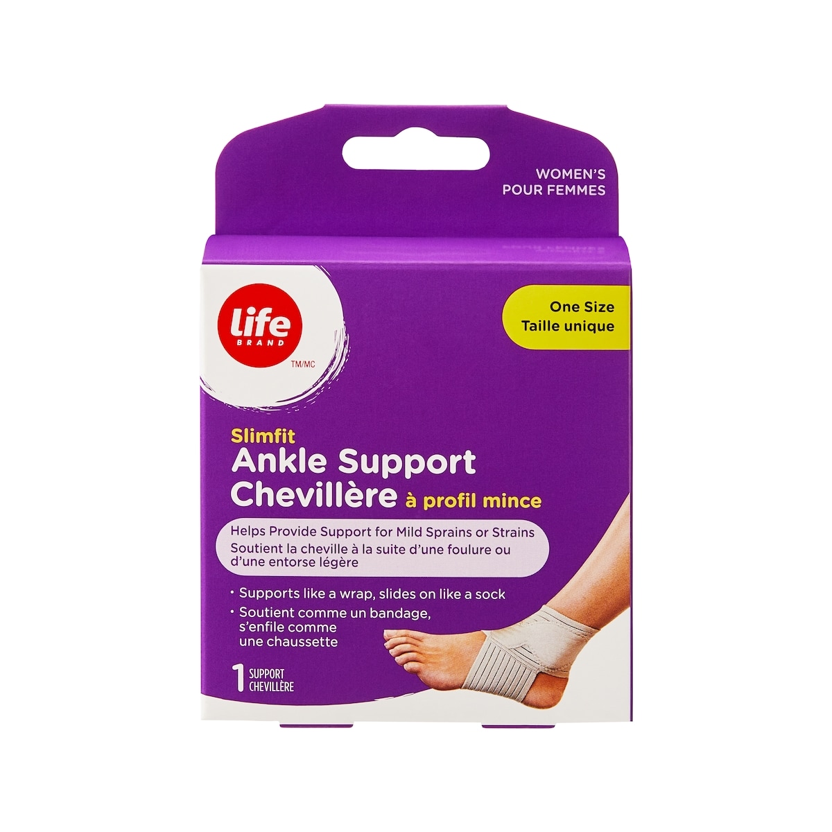 Life Brand Women's Slimfit Ankle Support 1 ea, $18.99/1ea