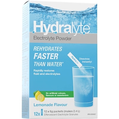 Hydralyte Effervescent Granule Sticks- Lemonade 12 ea, $1.50/1ea