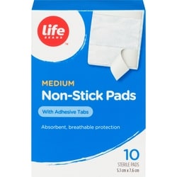 Sterile Nonstick Pads with Adhesive Tabs