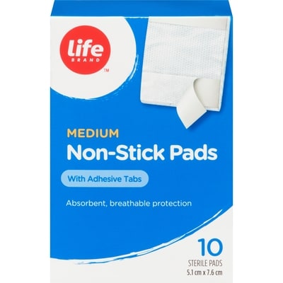 Life Brand Sterile Nonstick Pads with Adhesive Tabs 10 ea, $0.65/1ea