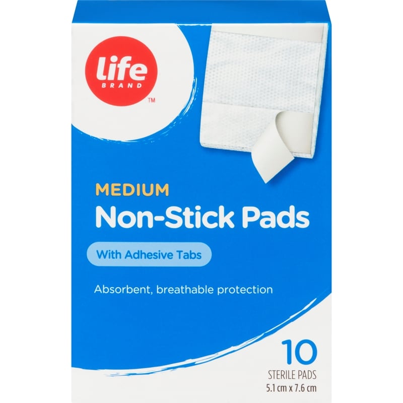 Sterile Nonstick Pads with Adhesive Tabs
