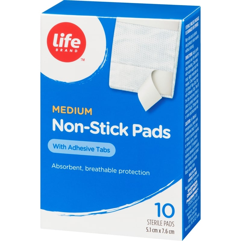 Sterile Nonstick Pads with Adhesive Tabs