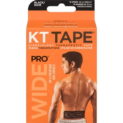 KT Tape Pro Kinesiology Therapeutic Tape Wide Black 10 ea, $2.35/1ea