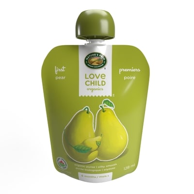 Love Child Organics Organic Pears Puree 128 ml, $1.55/100ml
