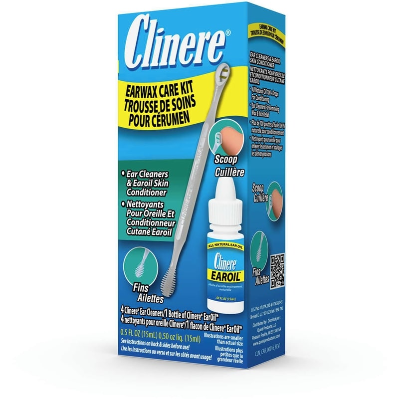 Earwax Care Kit, 4 Ear Cleaners and 1 Bottle of EarOil