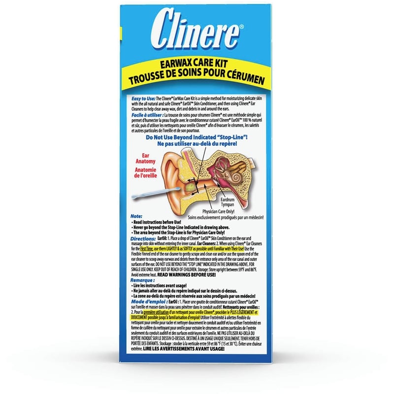 Earwax Care Kit, 4 Ear Cleaners and 1 Bottle of EarOil