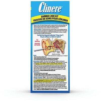 Trousse de soins pour cérumen, 4 nettoyants pour oreilles et 1 flacon de EarOil