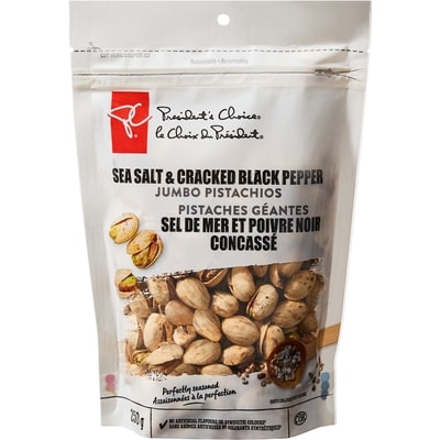 le Choix du Président Pistaches géantes au sel de mer et poivre concassé 250 g, 4,20 $/100g