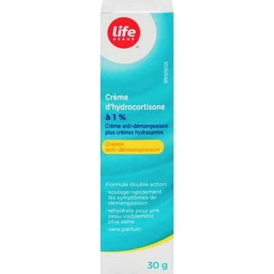 Life Crème dʼhydrocortisone à 1 % anti-démangeaison avec hydratant 30 g, 33,30 $/100g