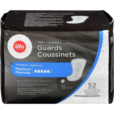 Life Brand Male Guards 52 ea, $0.29/1ea