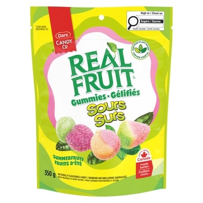 Dare REALFRUIT Sours éclat de fruits d’été gélifiés 350 g, 1,43 $/100g