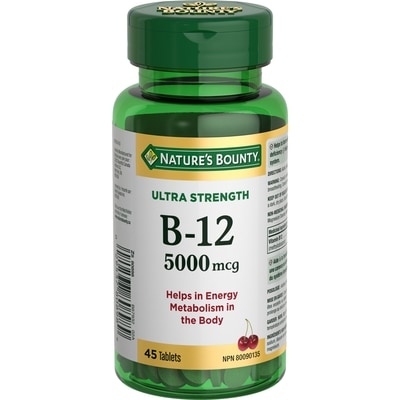 Nature's Bounty Vitamin B-12, Ultra Strength 5000 mcg 45 ea, $0.44/1ea