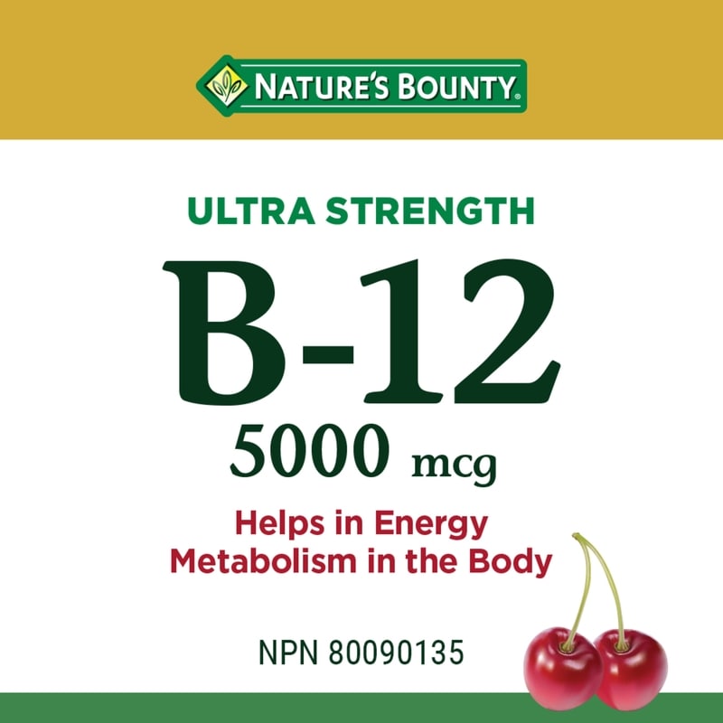Vitamin B-12, Ultra Strength 5000 mcg