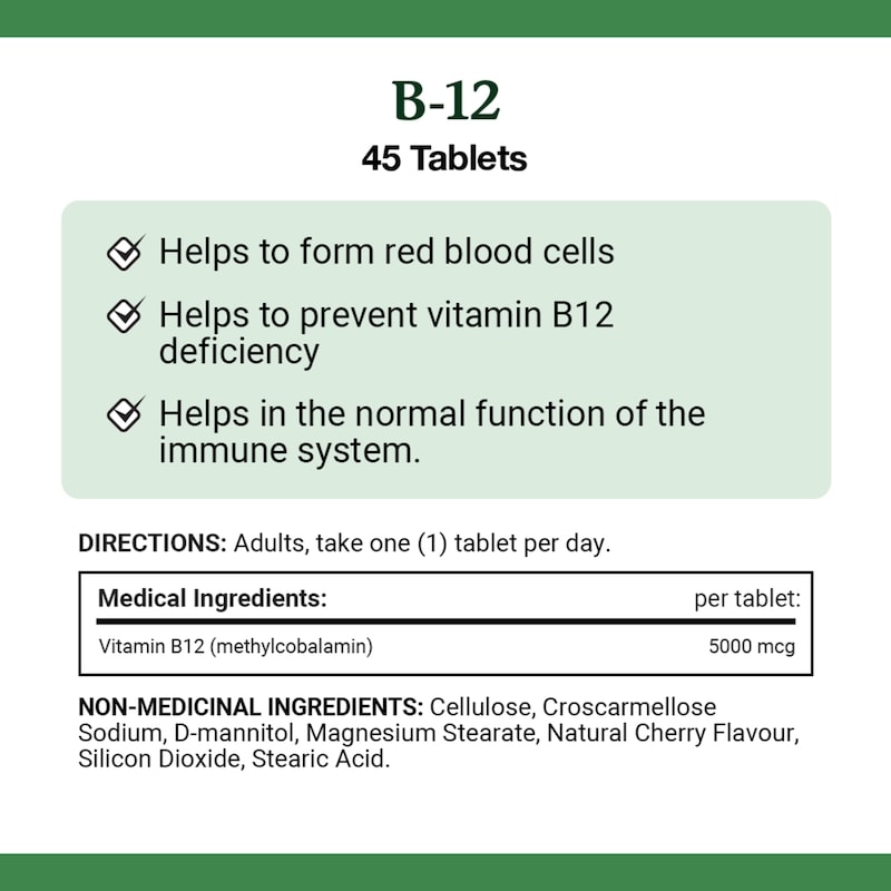 Vitamin B-12, Ultra Strength 5000 mcg