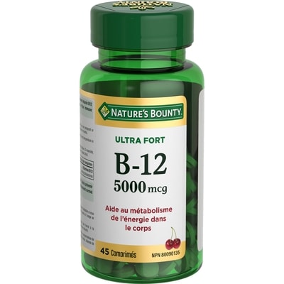 Nature’s Bounty Vitamine B12, ultra-forte, 5 000 mcg 45 ea, 0,47 $/1ch
