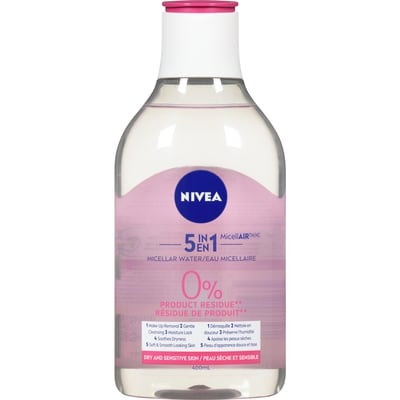 Nivea Dry And Sensitive Skin Micellar Water 400 ml, $2.75/100ml