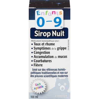 Homeocan Sirop nuit 100 ml, 8,99 $/100ml