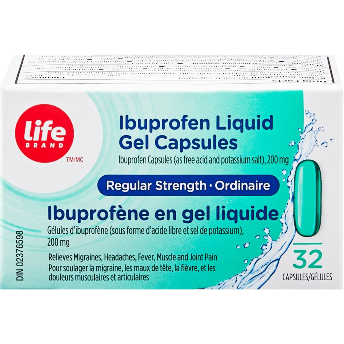 Life Brand Regular Strength Ibuprofen Liquid Gel Capsules 32 Capsules 32 ea, $0.30/1ea