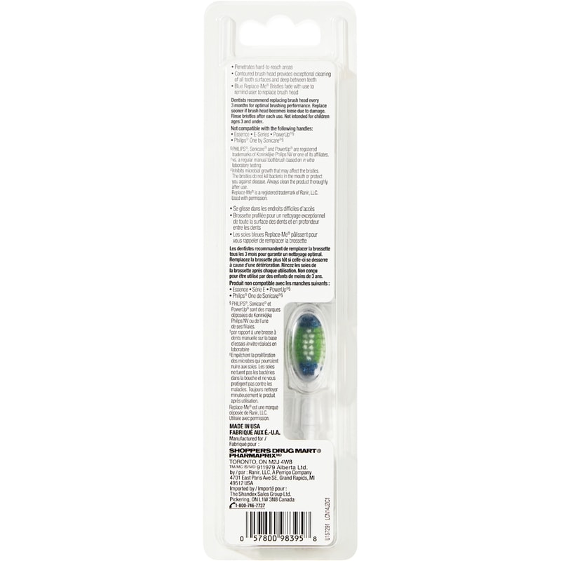 Pro Essential Clean Sonic Replacement Brush Heads Medium, 3 Brush Heads