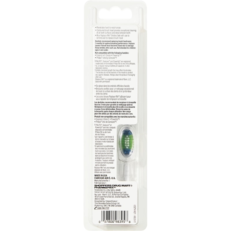 Pro Essential Clean Sonic Replacement Brush Heads Medium, 3 Brush Heads