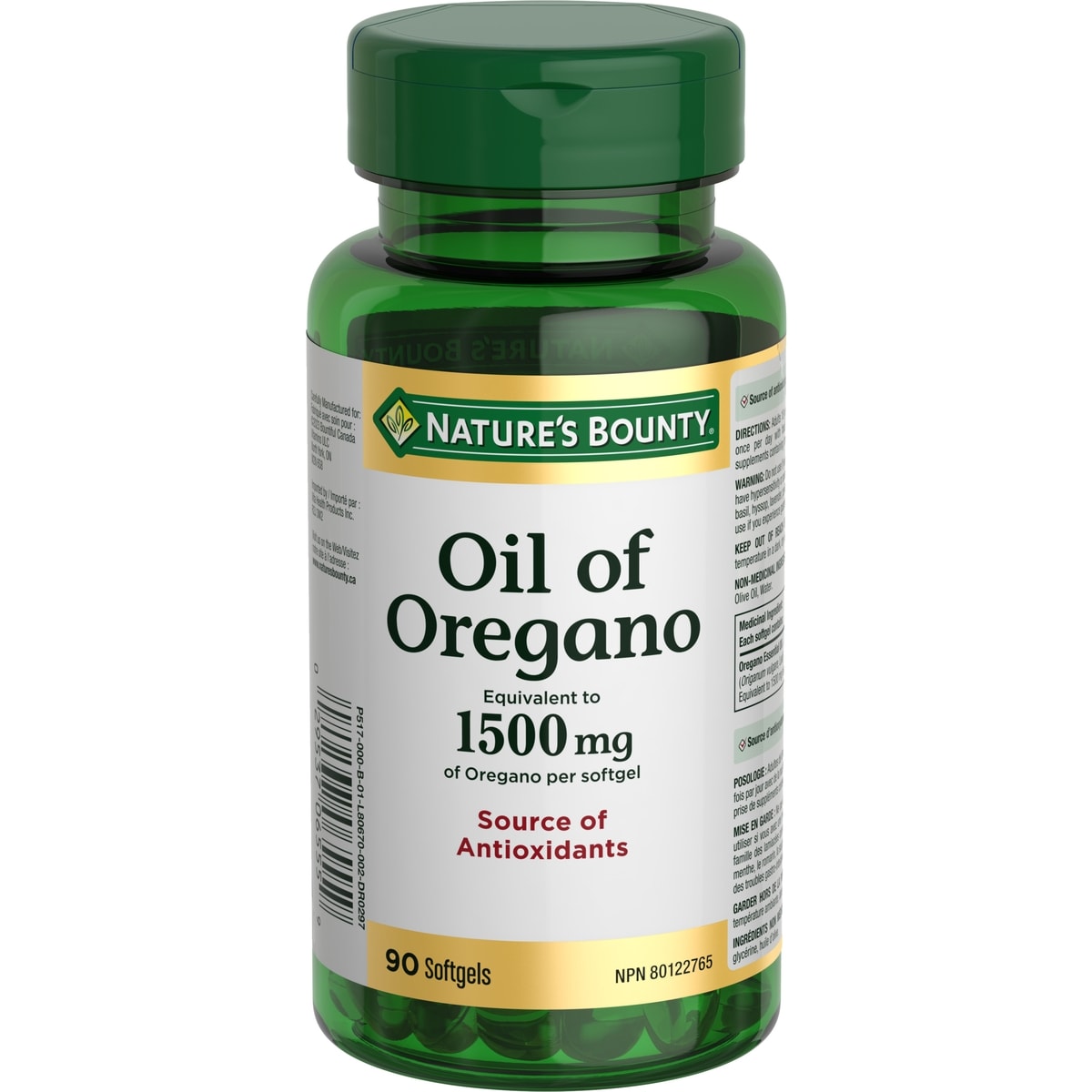 Nature's Bounty Oil Of Oregano Equivalent To 1500 Mg Oregano 90 ea, $0.17/1ea