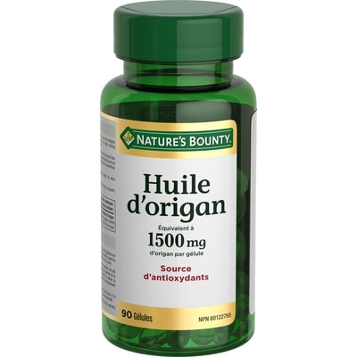 Nature’s Bounty Huile d’origan, 1 500 mg, antioxydants 90 ea, 0,17 $/1ch