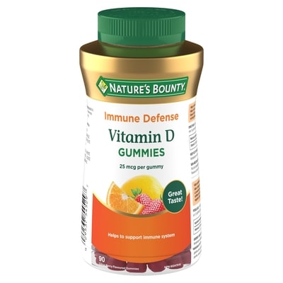 Nature's Bounty Vitamin D3 Gummies, Supports Immune Function 90 ea, $0.09/1ea