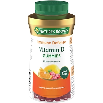 Nature’s Bounty Gélifiés de vitamine d3, aident la fonction immunitaire 90 ea, 0,09 $/1ch