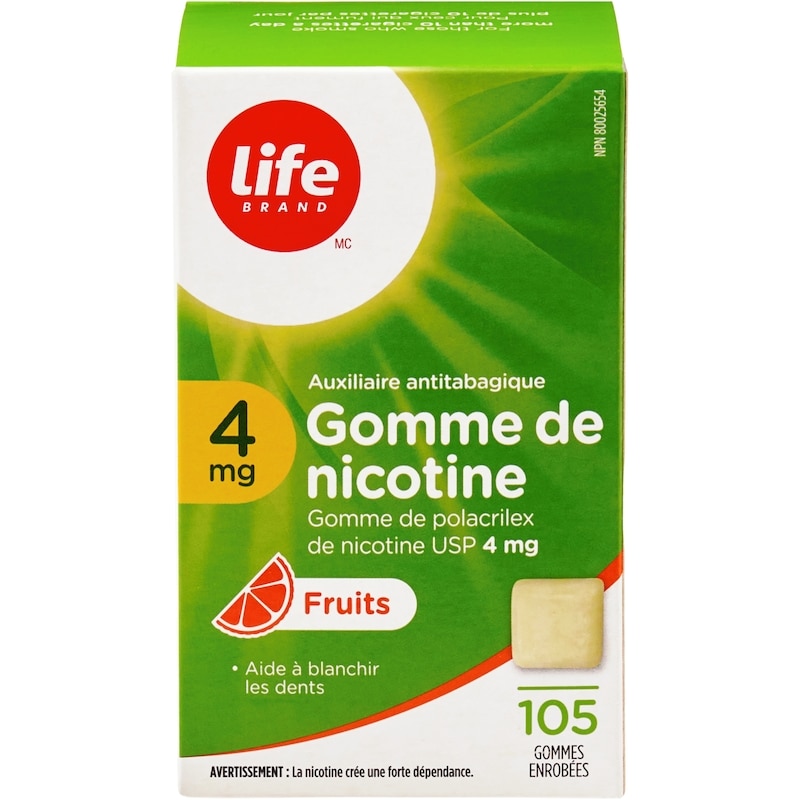 Fruit Nicotine Gum 4 mg 105 Chewing Gums