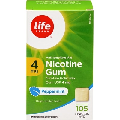 Life Brand Peppermint Nicotine Gum 4 mg 105 Chewing Gums 105 ea, $0.31/1ea