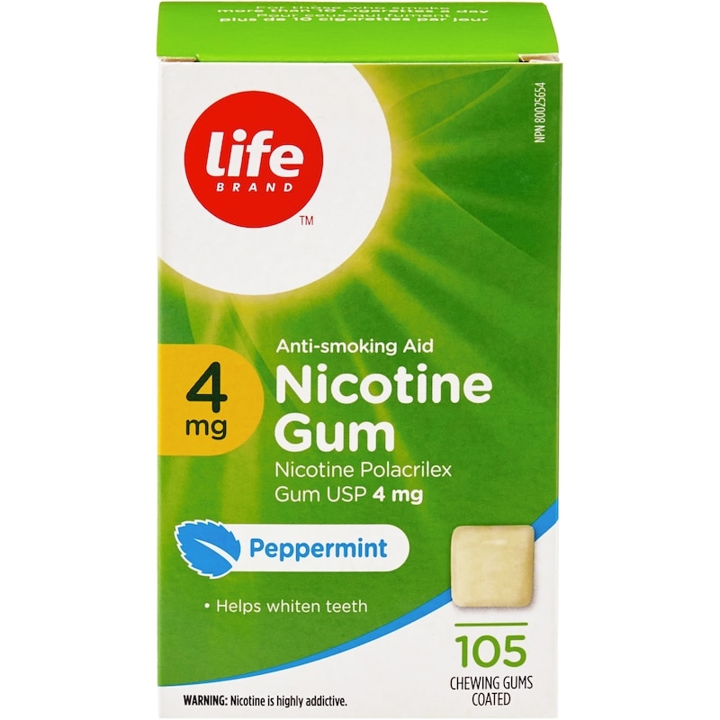 Peppermint Nicotine Gum 4 mg 105 Chewing Gums