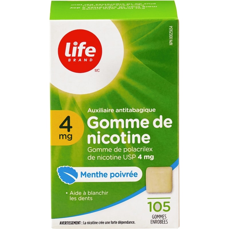 Peppermint Nicotine Gum 4 mg 105 Chewing Gums