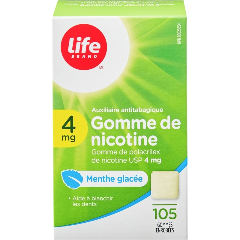 Peppermint Nicotine Gum 4 mg 105 Chewing Gums