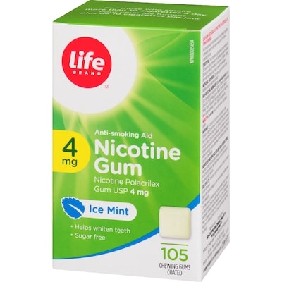 Peppermint Nicotine Gum 4 mg 105 Chewing Gums