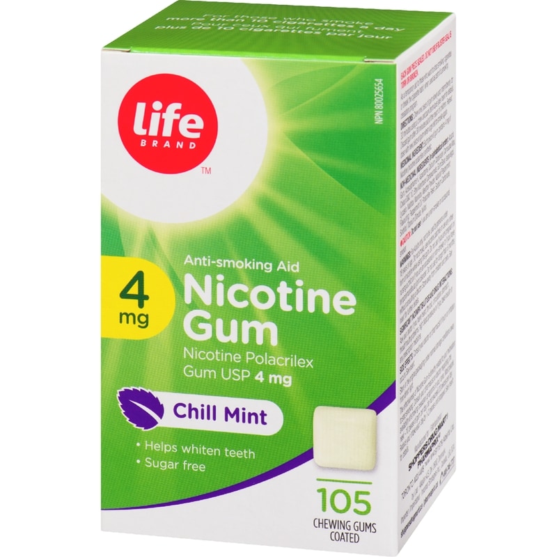 Menthol Nicotine Gum 4 mg 105 Chewing Gums