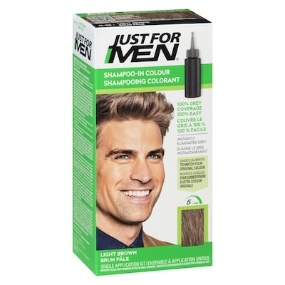 Ensemble à application unique shampooing colorant brun pâle h-25
