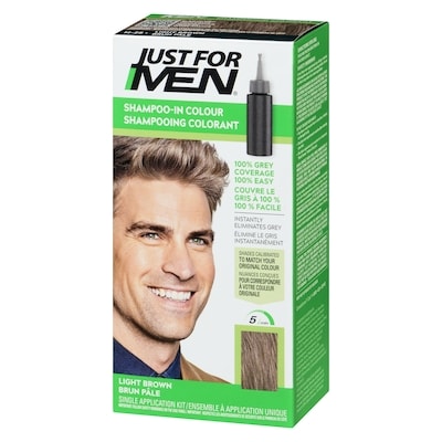 Ensemble à application unique shampooing colorant brun pâle h-25
