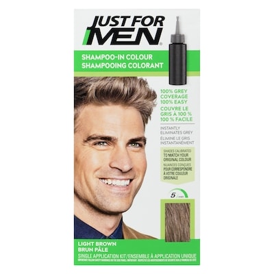 Ensemble à application unique shampooing colorant brun pâle h-25
