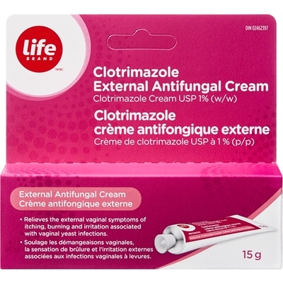 Life Clotrimazole, crème antifongique externe 15 g, 59,93 $/100g