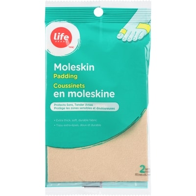 Life Coussinets en moleskine, 2 feuilles 2x2.0 ea, 1,25 $/1ch