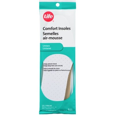 Life Semelles ultra confort 1 ea, 4,99 $/1ch