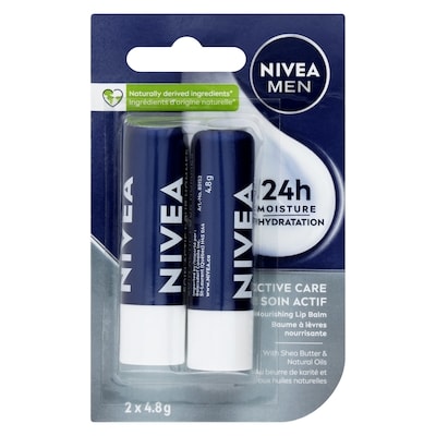 Nivea Active Care Lip Balm 2x4.8 g, $62.40/100g
