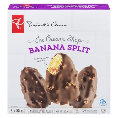 President's Choice Banana Split Mini Ice Cream Bars 330 ml, $1.82/100ml