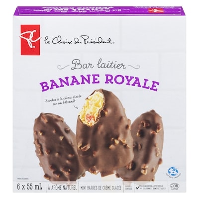 le Choix du Président Mini barres de crème glacée banane royale 330 ml, 1,67 $/100ml