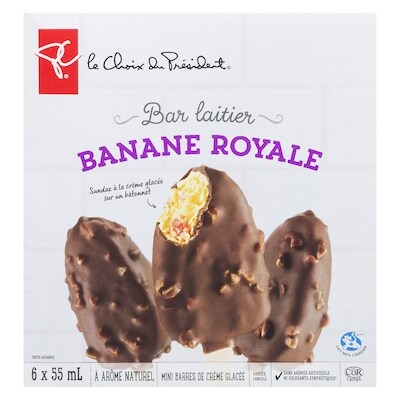 Mini barres de crème glacée banane royale