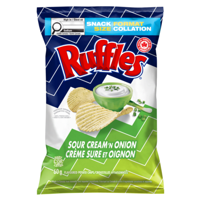 Frito-Lay Croustillants de pommes de terre crème aigre et oignon 36x60.0 g, 1,76 $/100g