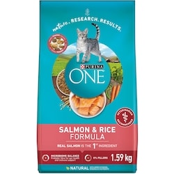 Purina ONE Microbiome Balance Salmon & Rice Formula, Dry Cat Food 1.59 kg, $0.94/100g